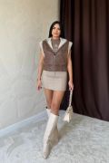 Kahverengi Cepli Kısa Yelek resmi